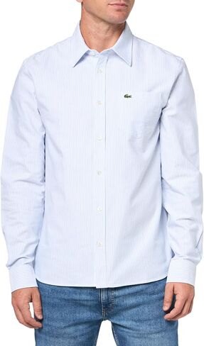 Lacoste Men's Striped Oxford Cotton Shirt with Pocket in Saudi Arabia
