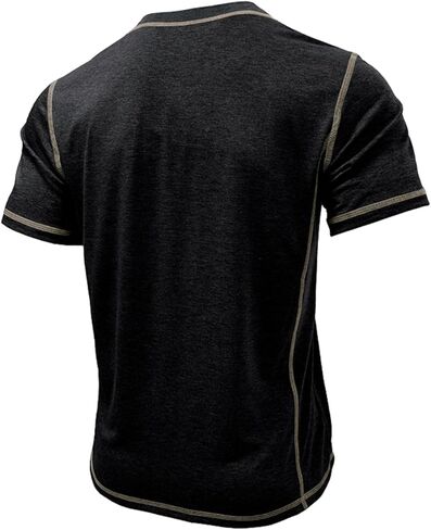 القمصان القصيرة للأكمام القصير القطن الأساسي هينلي القمصان الصيفية القمصان خفيفة الوزن in Kuwait