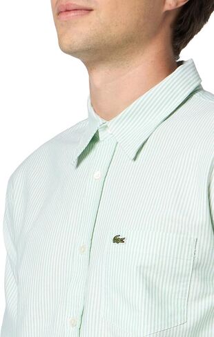 Lacoste Men's Striped Oxford Cotton Shirt with Pocket in Saudi Arabia