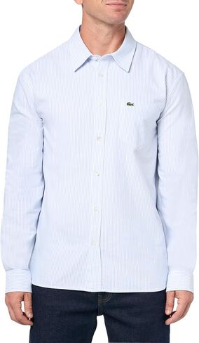 Lacoste Men's Striped Oxford Cotton Shirt with Pocket in Saudi Arabia