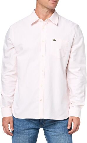 Lacoste Men's Striped Oxford Cotton Shirt with Pocket in Saudi Arabia