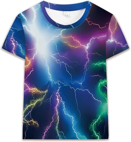 Boys T-Shirts Summer 3D Realistic Graphic Short Sleeve Tees Kids Casual Tops Soccer Car 3-11 Years in Saudi Arabia