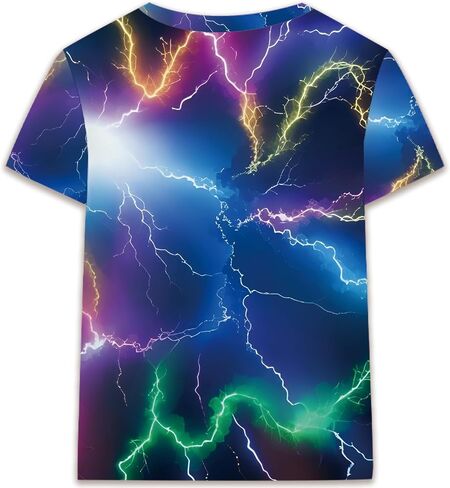 Boys T-Shirts Summer 3D Realistic Graphic Short Sleeve Tees Kids Casual Tops Soccer Car 3-11 Years in Saudi Arabia