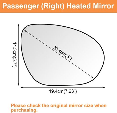 Senzeal Side Side Side Plansed Mirror Glass بديل لـ Nissan Cube 2009-2014 Nissan Juke 2011-2014 (الجانب الأيمن) in Saudi Arabia