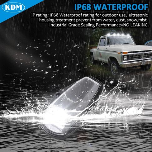 KDM Clear Lens LED CAB ROOP Top Lights Assembly FING 1973-1997 FORD F150 F250 F350 F450 Super Duty ، Hauted Runnance White White ، 5pcs Pack in Saudi Arabia