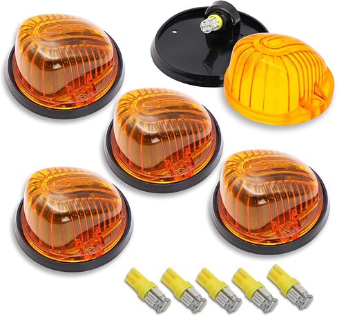 TMH 5 PCS 3.3 بوصة عدسة مدخنة + T10 AMBER LED Marker Marker Lights for C/K Chevrolet K30 Pickup Dialy K10 K20 Suburban C10 Pickup K5 Blazer C70 C60 C50 1969-1987 in Kuwait