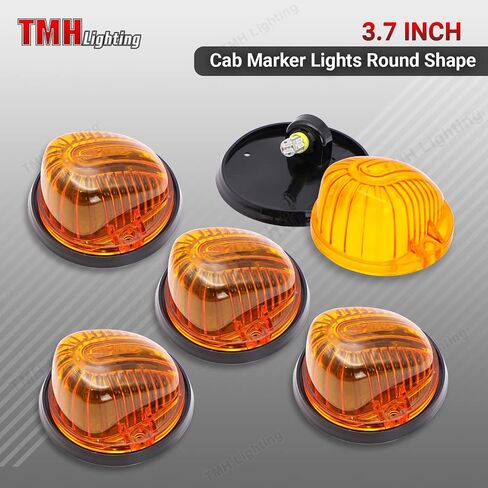 TMH 5 PCS 3.3 بوصة عدسة مدخنة + T10 AMBER LED Marker Marker Lights for C/K Chevrolet K30 Pickup Dialy K10 K20 Suburban C10 Pickup K5 Blazer C70 C60 C50 1969-1987 in Kuwait