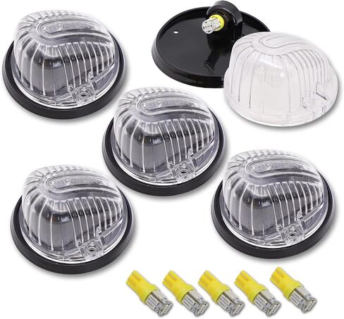 TMH 5 PCS 3.3 بوصة عدسة مدخنة + T10 AMBER LED Marker Marker Lights for C/K Chevrolet K30 Pickup Dialy K10 K20 Suburban C10 Pickup K5 Blazer C70 C60 C50 1969-1987 in Kuwait