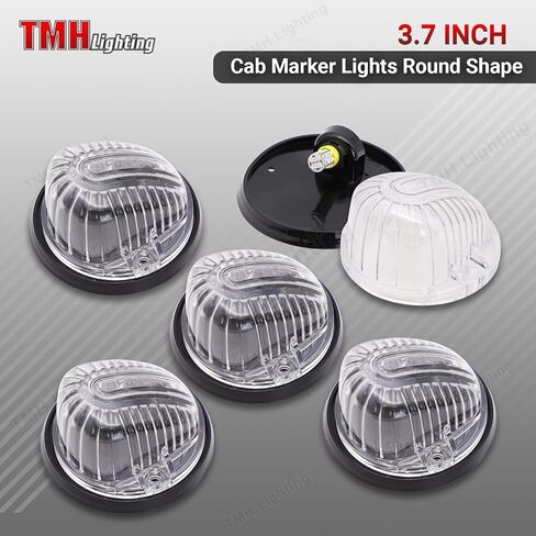 TMH 5 PCS 3.3 بوصة عدسة مدخنة + T10 AMBER LED Marker Marker Lights for C/K Chevrolet K30 Pickup Dialy K10 K20 Suburban C10 Pickup K5 Blazer C70 C60 C50 1969-1987 in Kuwait