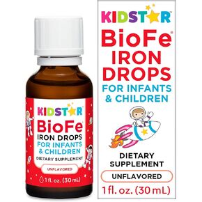 BioFe Pure Iron Drops, Unflavored, for Infants and Children, 1 Fl. Oz., 10mg Elemental Iron, Micronized and Microencapsulated Iron