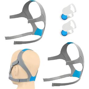 2-Pack Replacement CPAP Headgear for AirFit F20 & AirTouch F20, Compatible with F20 Full Face Mask, 4 Stronger Magnetic Clips & 2 Straps, Adjustable & Comfortable Headgear, FSA/HSA Eligible, Large