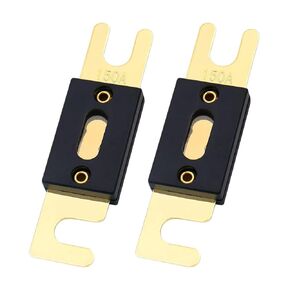 Baomain 2 pack 150amp ANL Fuse for Car Musticles Suder Sheet Gold Tone Gold
