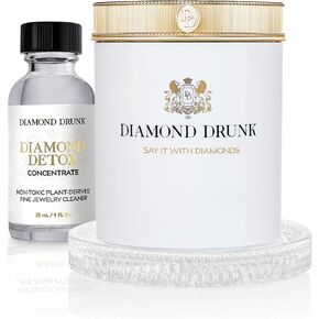 The Starter Collection - Non-Toxic, Fine Jewelry Cleaning Kit for Diamond, Gold, & Platinum - Safe & Sustainable Liquid Cleaner Restores Shine for Rings, Necklaces, & More - Simply White