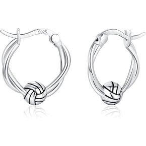 925 Sterling Silver Baseball/Football/Basketball/Volleyball Earrings Ball Hoop Earrings Cool Sports Earrings Jewelry Gifts for Women Girls Sensitive Ears