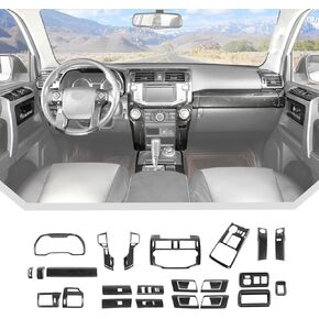 JeCar 27pcs Full Set Carbon Fiber Interior Trim Kit for 2010-2019 Toyota 4Runner