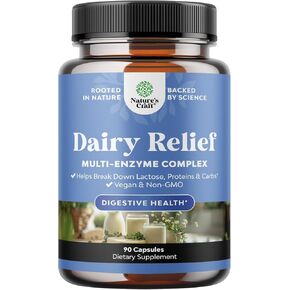 Lactose Intolerance Pills 60 Days Supply - Fast Acting Dairy Digestive Enzymes - Dairy Relief Pills for Digestion, Bloating, Gas and Carb Protein - Digestion Supplement for Lactose Intolerance Relief
