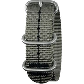 BERTUCCI® Nylon Watch Band - 22mm - Ghost Gray™ with Black Pro-Stripe™