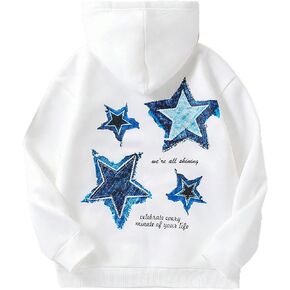 SweatyRocks Girl Sweghers Sweghirt Star Print Print Print مع جيب