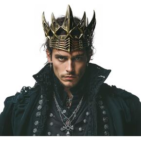 MCJC King's Crown ، ولي العهد الملكي الأمير تاج ، إكسسوارات أزياء الملك في العصور الوسطى للبالغين