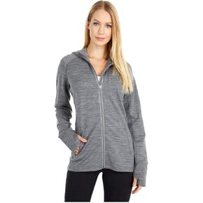 ICEBREAKER Quantum Long Sleeve Hood Gritstone Heather MD