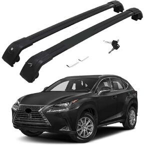 Loading 165lbs Cargo Racks for Lexus NX NX200t NX300 NX300H 2015-2021 Roof Rack Cross Bars Rail Luggage Carrier Lockable