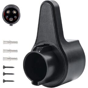 EV Charger Holder Wall Mount for J1772 ، شاحنات شاحن الشاحن الإلكترونية فوهة الحافظة ، شماعات كبل ، EV شحن كابل مع مسامير لـ SAE J1772 CONNECTOR