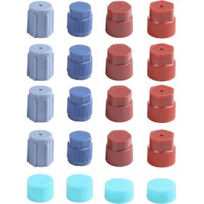 20PCS AC Low Pressure Port Cap，Car Accessories AC Caps，AC Caps for Cars，AC Valve Cap，AC System Charging Port Caps，Suitable for Most Vehicles Equipped with R134A Air Conditioning Automobile