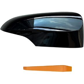Right Passenger Side Mirror Cover Cap Compatible with Toyota Corolla With Turn Signal 2014-2018 Glossy Black