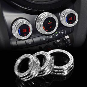 تومال بلينغ AC تكييف الهواء غطاء زر المتوافق مع Mini Cooper Countryman Clubman Center Cover Cover Complementer Switch Trim AC Climate Knob Cap Decoration Interior Decoration for Car