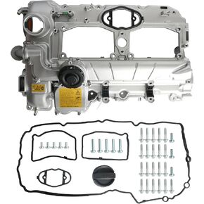 N20 Aluminum Engine Valve Cover,with Gasket Bolts and Oil Cap,for BMW 528i 528i xDrive 328i 328i GT xDrive 320i x5 x3 X1 428i z4 2012-2018 2.0L Engine,Replace OE 11127588412