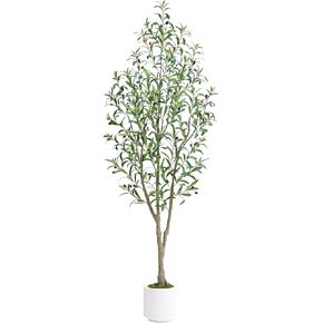 Artificial Olive Trees,Fake Olive Trees for Indoor, Faux Olive Silk Tree, Large Olive Plants for Home Office Decor Indoor (1, 5FT)