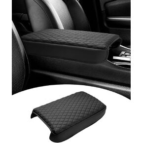 Center Console Cover for Honda Pilot 2023 2024 2025 Accessories, Pilot Armrest Cover Cushion Pad Middle Console Lid Cover Car Armrest Seat Box Protector PU Leather Anti-Scratch Black