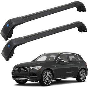 SYDSZ 2Pcs Roof Rack Cross Bars for Mercedes-Benz GLC X253 2015-2022 Side ROOF Rails, Heavy Duty Aluminum Roof Crossbars Rooftop Luggage Racks Carrier
