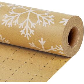 LaRibbons Reversible Christmas Wrapping Paper Jumbo Roll with Red Wired Pom Pom, 30 Inch × 40 Feet (100 sq. ft. ttl.) Berry Print, Red Stripe Gift Wrap Set for Christmas, Xmas Party, Holiday