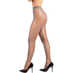 SofSy 100 ٪ Oeko-Tex الجوارب المعتمدة-لباس ضيق بولكا النقطة الإيطالية للنساء | Ultra Soft 20 Denier Sheer Nylon Gwockss