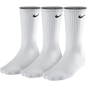Nike Unisex Performance Cushion Crew Training Socks (3 Pair), WHITE, XL