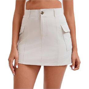Oalka للسيدات المشي لمسافات طويلة Skorts skorts غير الرسمية جيوب التنس الرياضية عملان تنانير جافة سريعة