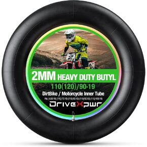 110(120)/90-19 Heavy-Duty Motorcycle Inner Tubes-2.1mm(4.00-19) Thick Butyl Rubber Inner Tubes - Pinch and Puncture-Resistant,TR4 Valve Stems - Designed for Off-Road Tires