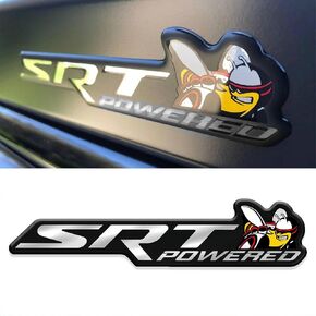 SRT Powerged Emblem Silver Scat Pack Bee 3D Badge لـ Challenger Hellcat 300 Secal