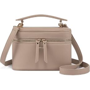 LOVEVOOK Crossbody Bag for Women, Top Handle Shoulder Pouch Purse Small PU Leather Satchel Handbag, Flap Box Bag for Ladies