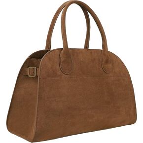 Large Suede Tote Bag For Women,Suede Retro Shoulder Bag,Crossbody Bag Faux Leather Handbag Trendy Work With shoulder strap