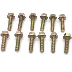 Exhaust Manifold Header Flanged Bolts Corrosion Resistant Hardware Kit FITS for Buick, Cadillac, Chevy, Chrysler, Dodge, Jeep, and More 03413B 11518860