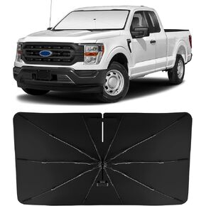 INSAUTO Windshield Sun Shade Umbrella for Tesla Model Y 2016-2025, Foldable Front Windshield Sunshade with Storage Bag, Block Out UV Rays & Heat, Keep Car Cool