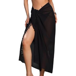 Womens Beach Sarong Chiffon Swimsuit Coverups Sheer Bikini Wraps for Swimwear Bathing Suit Cover Up