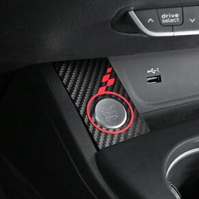 Betterhumz متوافق مع Audi A4 B9 S4 A5 S5 RS5 2017-2024 ، لمحرك Alcantara Start Button Button Trim Car Interior Sport Societories (Leather)