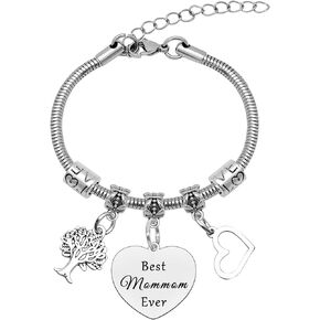 Mom Gifts Bracelet Mothers Day Gifts Mom Birthday Gifts Bracelet Grandma Gifts Best Mommom Ever Gifts Inspirational Gifts for Mom Christmas Retirement Gifts