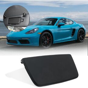 Jerbor Sun Visor Vanity Mirror Cover Porsche 718 981 911 ، غطاء مرآة Black Sun Visor