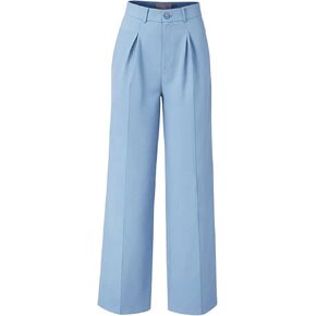Women Wide Leg High Waisted Flowy Dress Pants Workout Casual Trousers