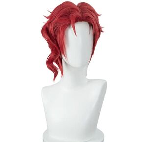 Anime Noriaki Cosplay Wig Short Red Heat Resistant Synthetic Hair Halloween Man Wigs + Wig Cap