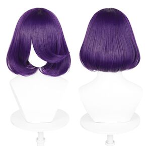 LABEAUTÉ White Bob Cosplay Wig – 33CM / 12.99 Inch Short Straight Wig for Women & Men, Unisex Anime Heat Resistant Synthetic Hair for Costume Theme Party and Halloween